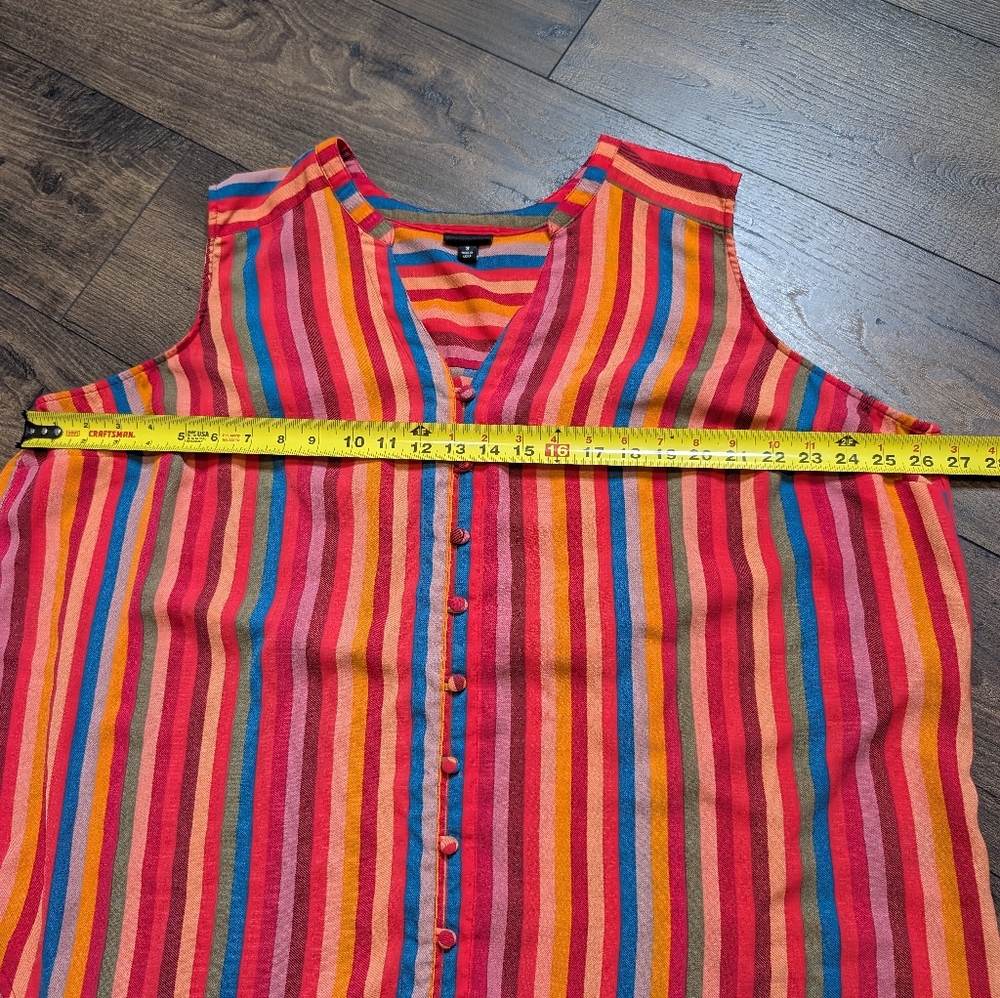 Torrid Vibrant Striped Harper Tunic Sleeveless Blouse Size 3 - Picture 6 of 8